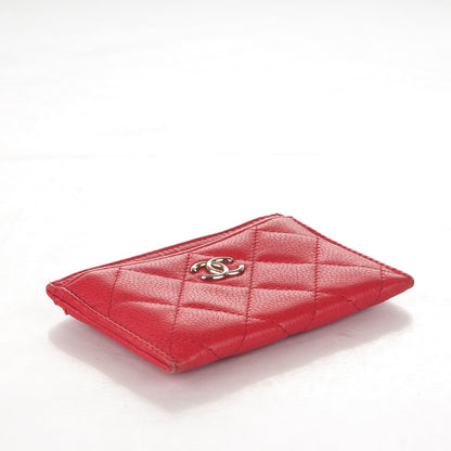 Chanel Caviar Quilted Card Holder Red 4 of 7