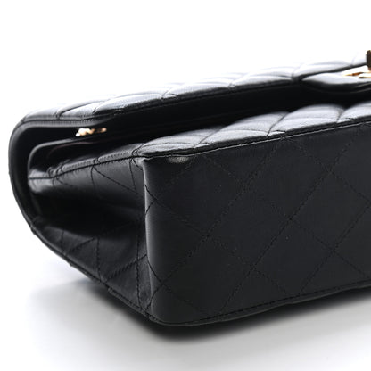 Chanel Lambskin Quilted Medium Double Flap Black 8 of 9
