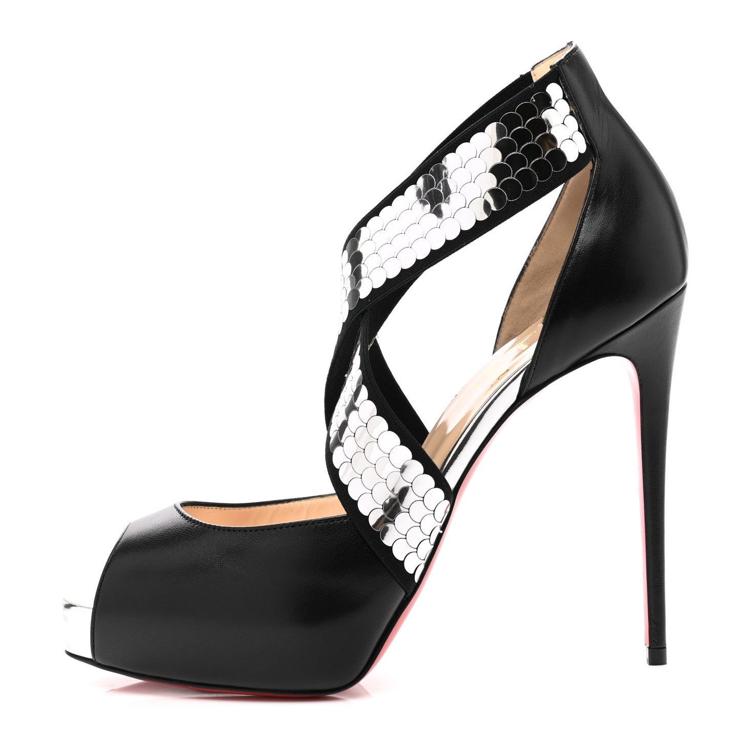 Kid Sequin Xiletta 120 Disco Ball Sandal Pumps 37 Black Silver