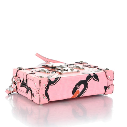 Louis Vuitton Epi Chain Flower Petite Malle Pink 4 of 10