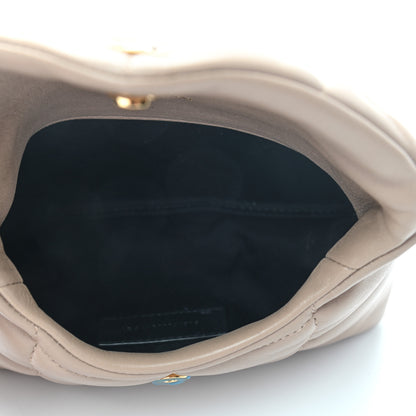 Saint Laurent Lambskin Monogram Loulou Puffer Pouch Clutch Dark Beige 5 of 7