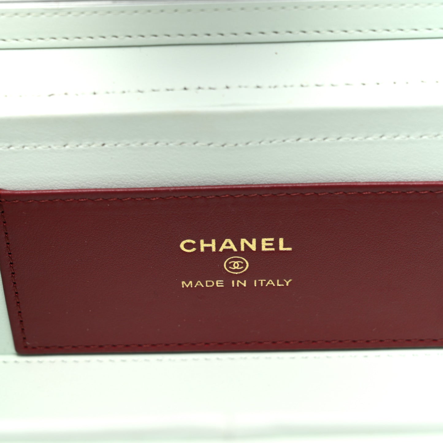 Shiny Caviar Preppy Coco Long Vanity With Strap Light Blue