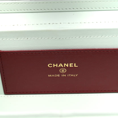 Chanel Shiny Caviar Preppy Coco Long Vanity With Strap Light Blue 6 of 10