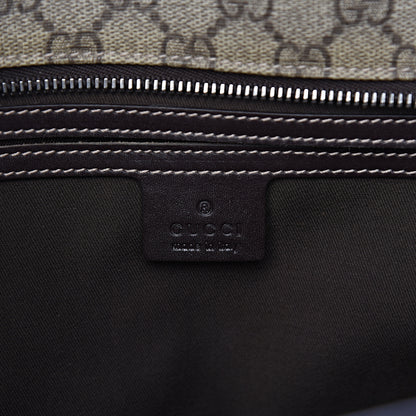 Gucci GG Supreme Monogram Medium Zippered Shopping Tote Dark Brown 6 of 10