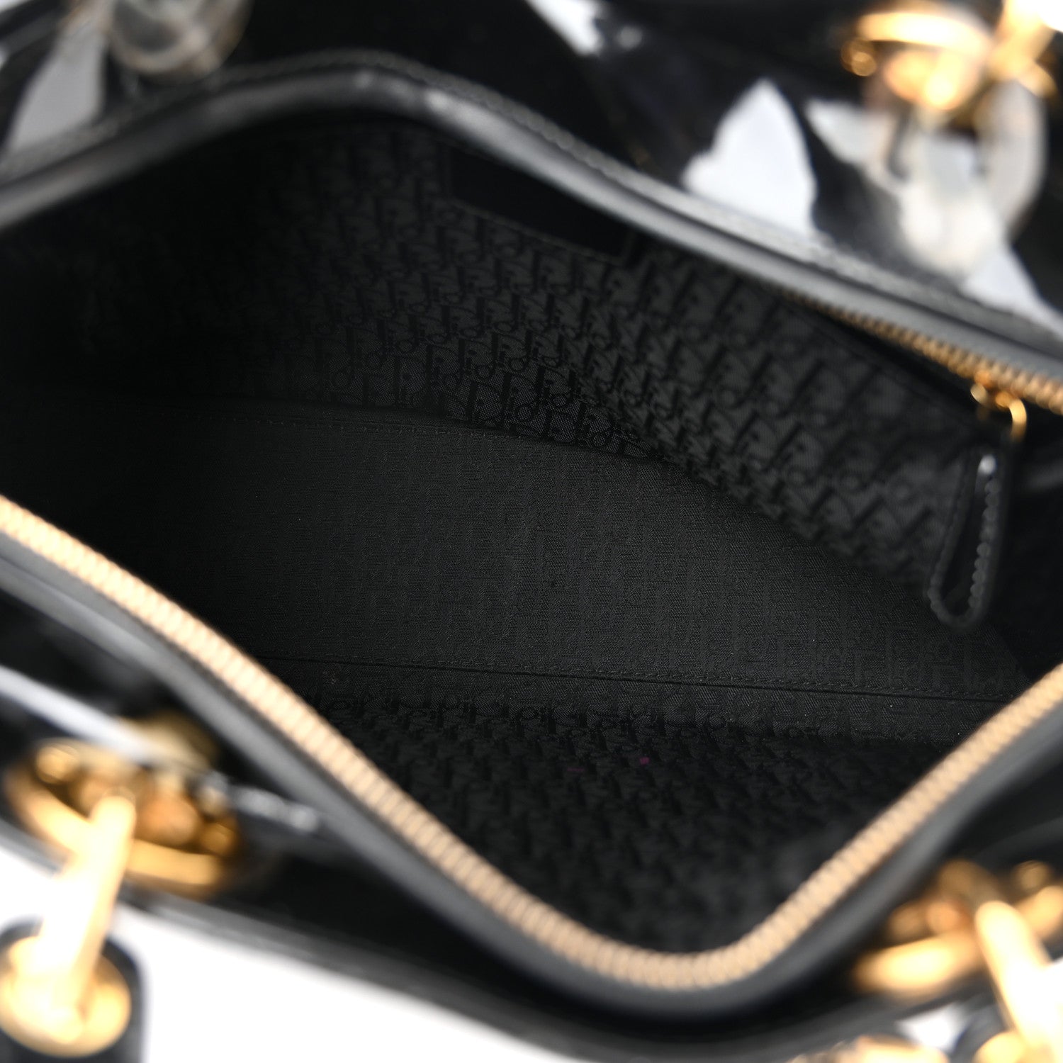 Christian Dior Patent Cannage Large Lady Dior Black 4 of 11