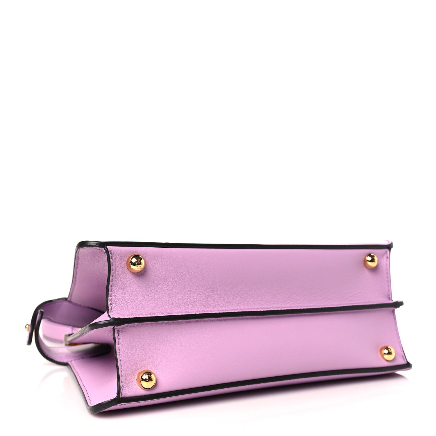 Fendi Vitello Seta Shiny Nappa Plexiglass Small Peekaboo I SEE U Satchel Violetta 4 of 10