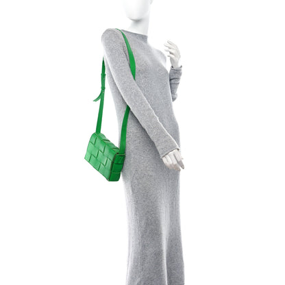 Bottega Veneta Lambskin Maxi Intrecciato Cassette Crossbody Bag Parakeet 2 of 12