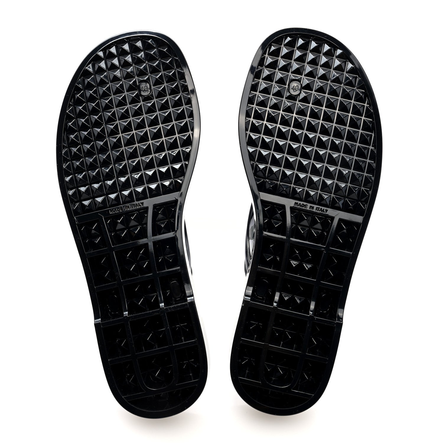 Valentino Garavani PVC Vlogo PM Thong Sandals 40 Black 6 of 9