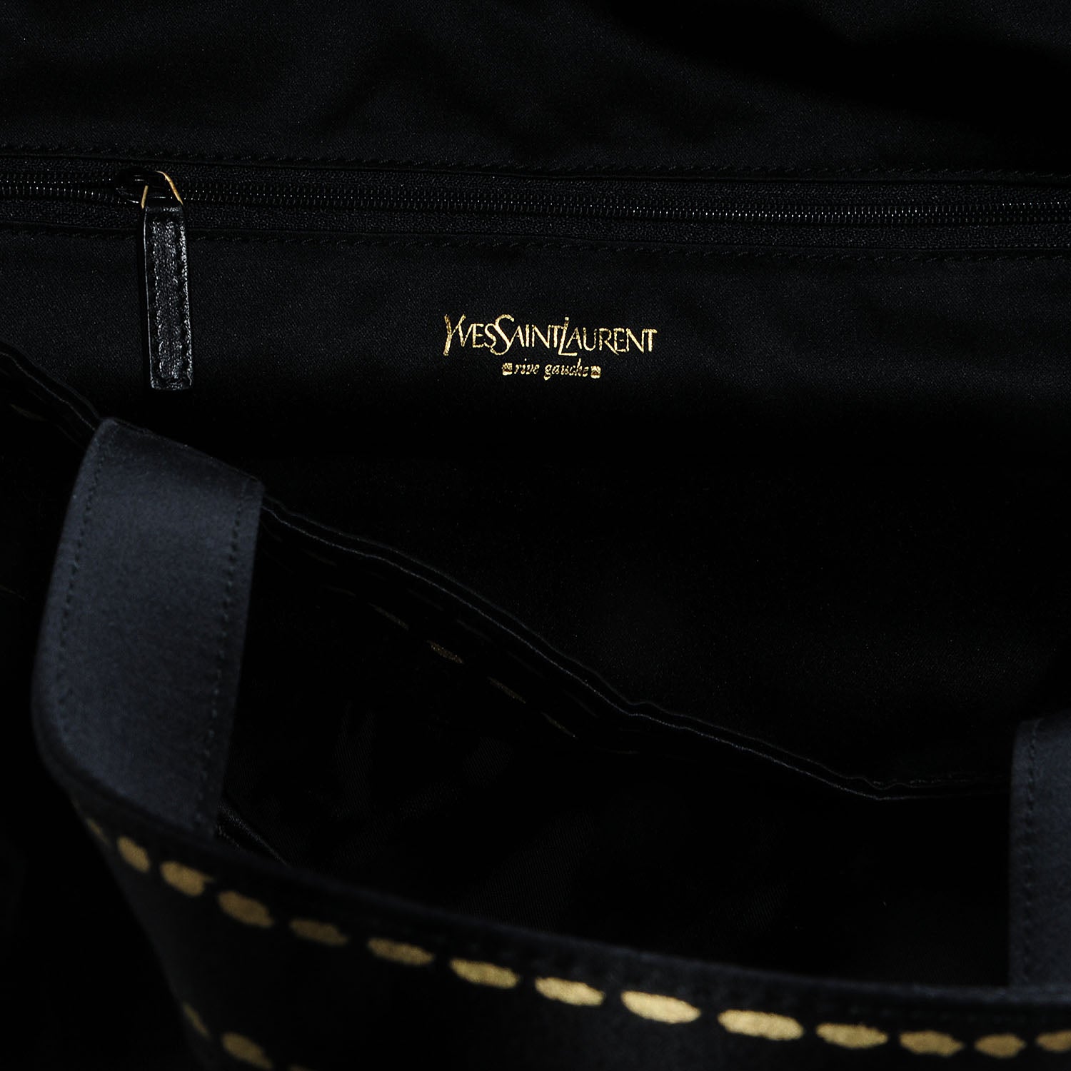 Saint Laurent Satin Signature Tote Black 5 of 7