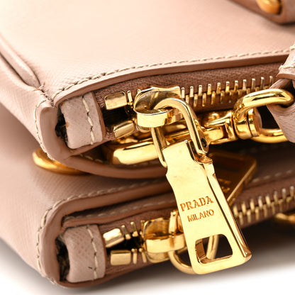 Prada Saffiano Lux Small Galleria Double Zip Tote Cammeo 14 of 16
