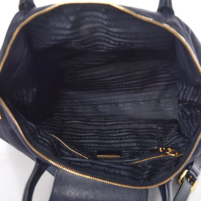 Prada Tessuto Nylon Saffiano Tote Blue 5 of 8