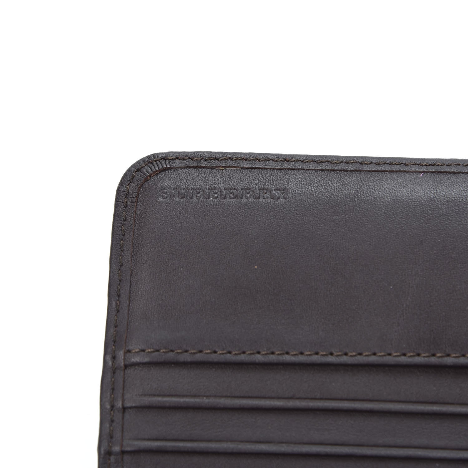 Burberry Smoked Check Continental Wallet Chocolate 7 of 10
