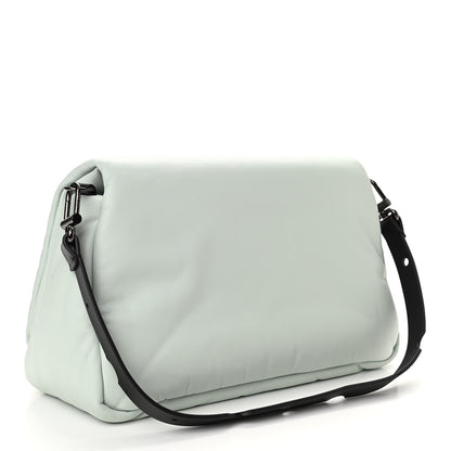 Off-White Calfskin Slouchy Nailed Clutch Green 3 of 9