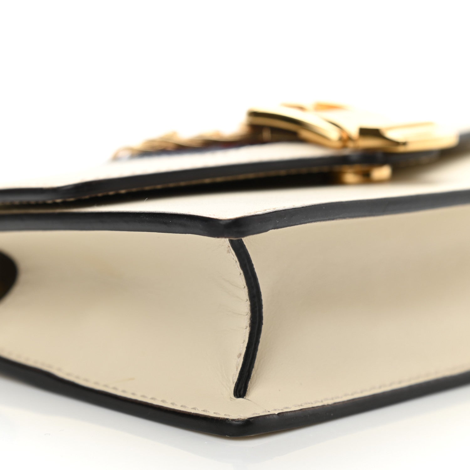 Gucci Calfskin Super Mini Sylvie Chain Shoulder Bag White 10 of 12