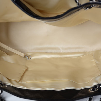 Chanel Lambskin Quilted Large East West Tote Black 5 of 10