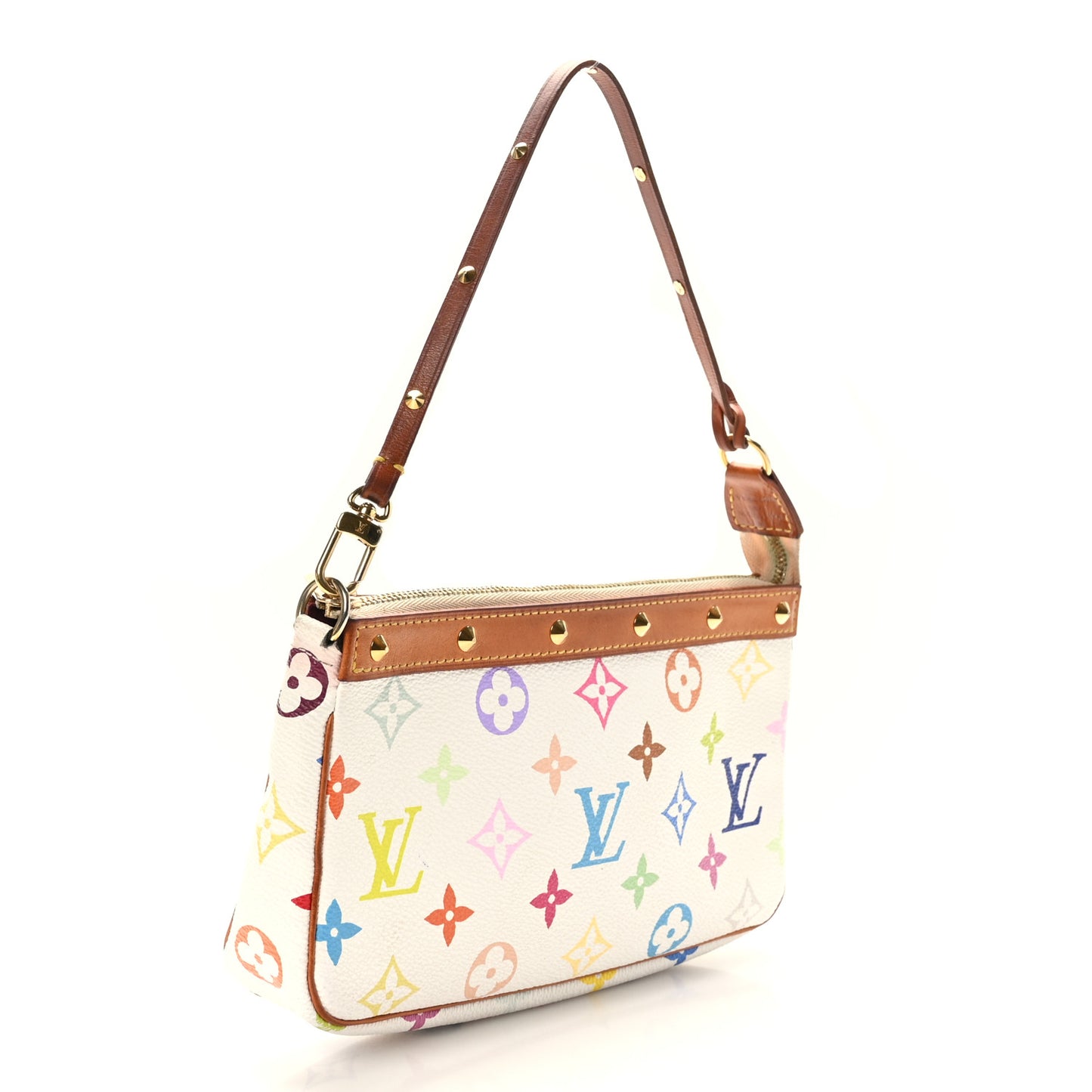 Monogram Multicolor Pochette Accessories White