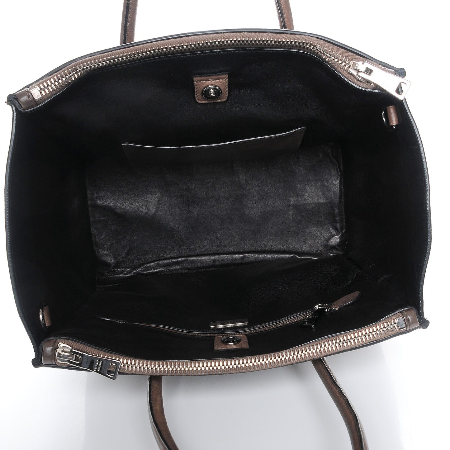 Glace Calf Twin Pocket Tote Argilla
