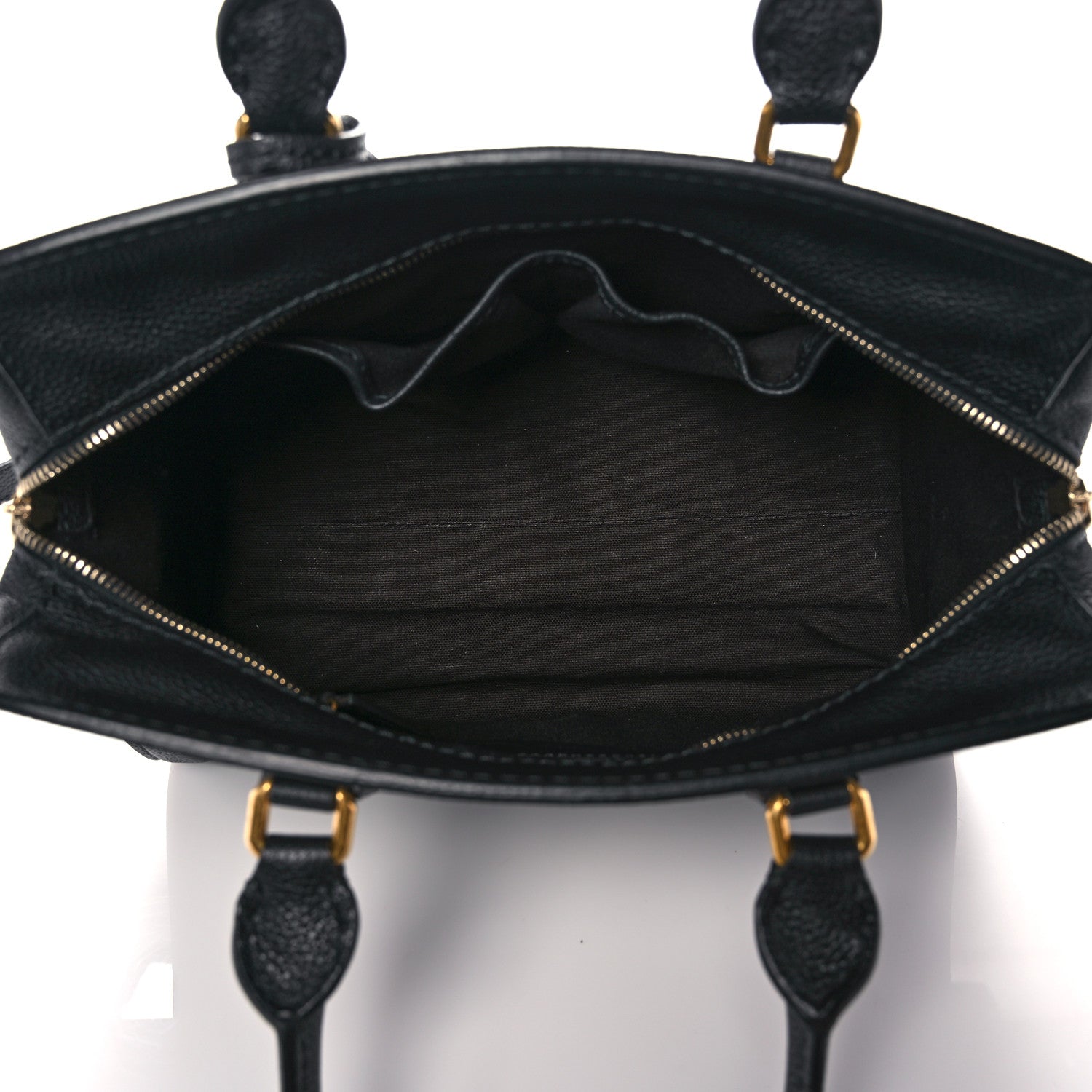 Alexander McQueen Pebbled Calfskin Small Skull Padlock Zip Around Tote Black 5 of 12