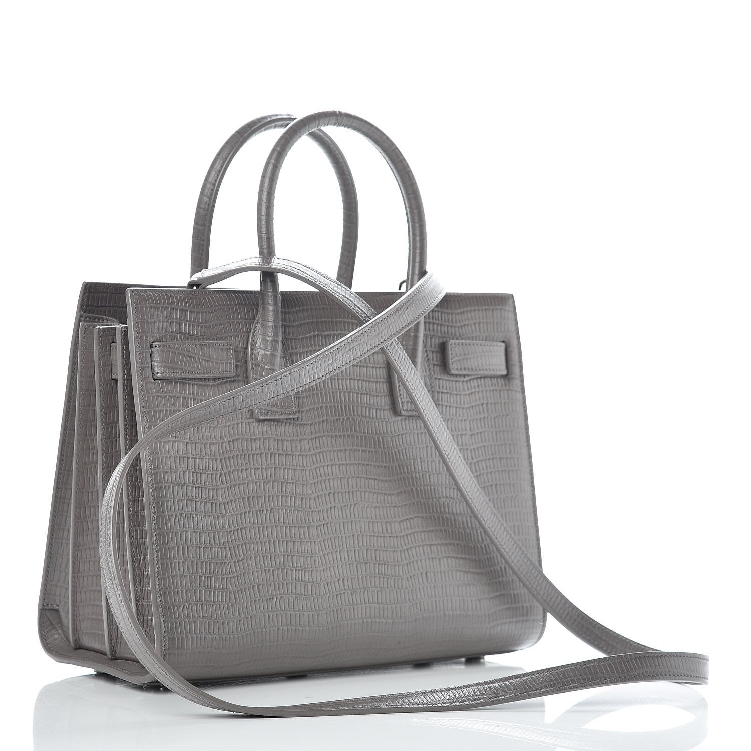 Saint Laurent Lizard Calfskin Embossed Baby Sac De Jour Fog 3 of 9