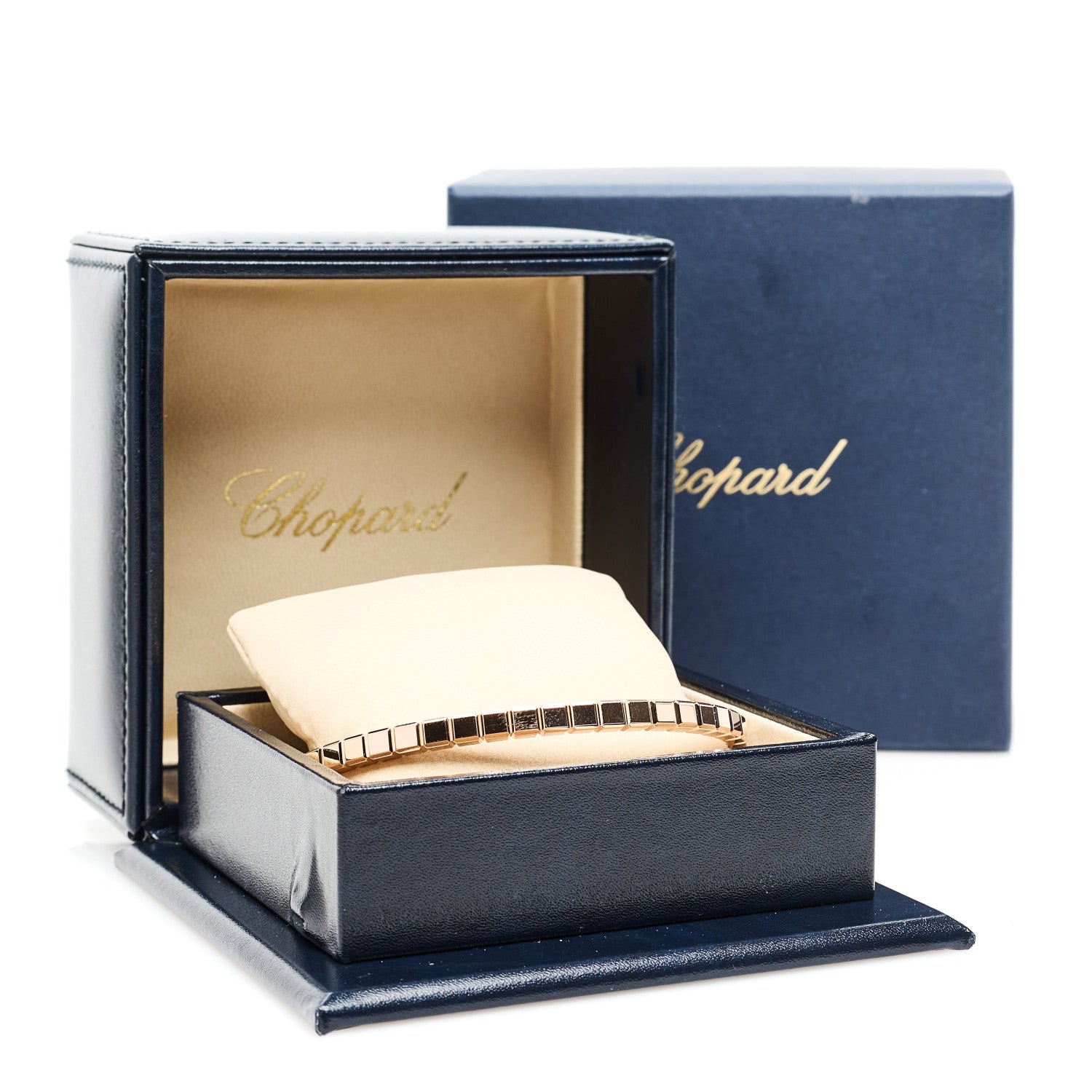 Chopard 18K Rose Gold Ice Cube Bangle Bracelet 5 of 5
