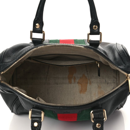 Gucci Calfskin Vintage Web Medium Boston Black 4 of 18