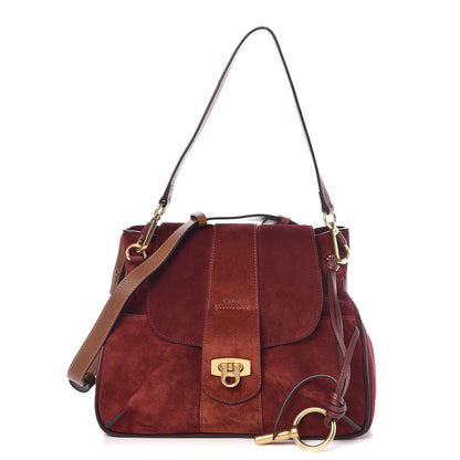 Chloe Suede Small Lexa Shoulder Bag Sienna Red 1 of 10