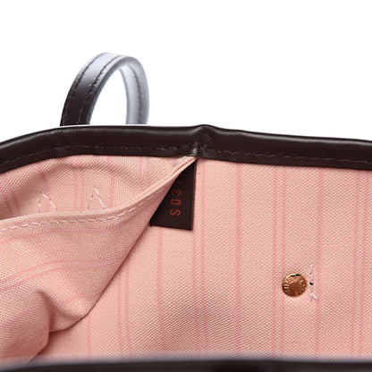 Louis Vuitton Damier Ebene Neo Neverfull MM Rose Ballerine 8 of 11