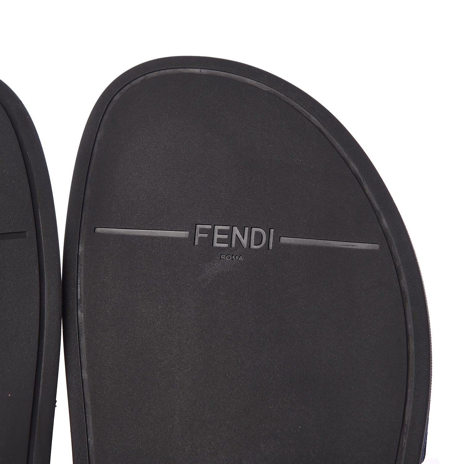 Fendi X FILA Glazed Fabric Calfskin FF 1974 Mania Slide Sandals 35 Mogano Panna Blueberry Caipiroska 6 of 9