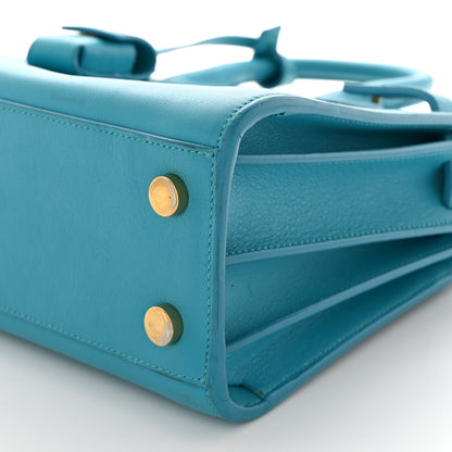 Saint Laurent Calfskin Nano Sac De Jour Turquoise 10 of 14