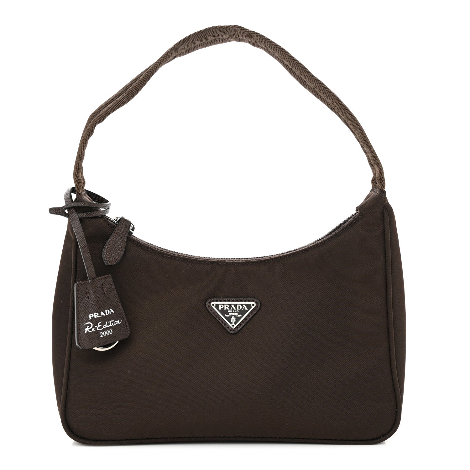 Prada Tessuto Nylon Mini Re-Edition 2000 Bag Caffe 1 of 10
