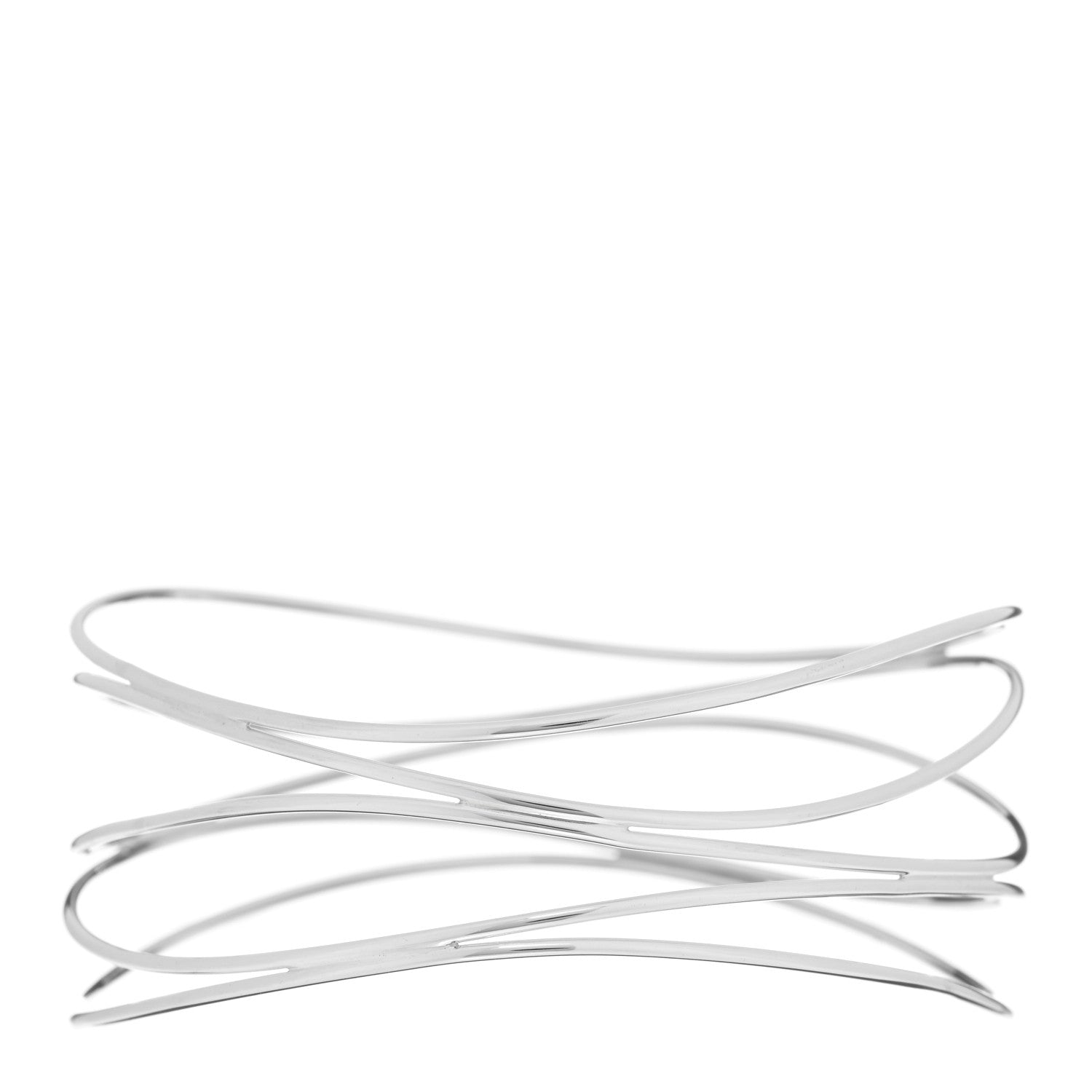 Tiffany Sterling Silver Elsa Peretti Five Row Wave Bracelet 2 of 3