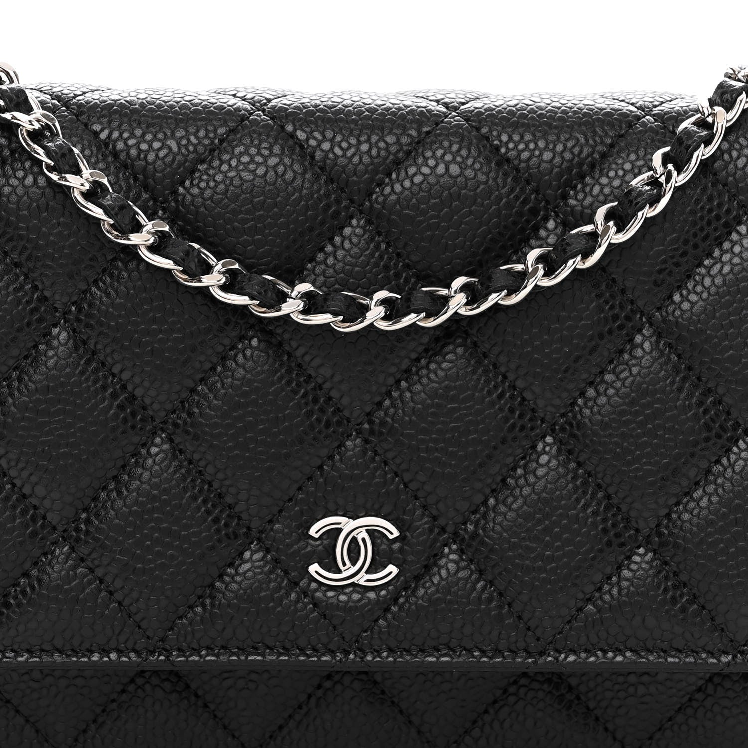 Chanel Caviar Quilted Wallet on Chain WOC Black 9 of 11