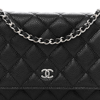 Chanel Caviar Quilted Wallet on Chain WOC Black 9 of 11