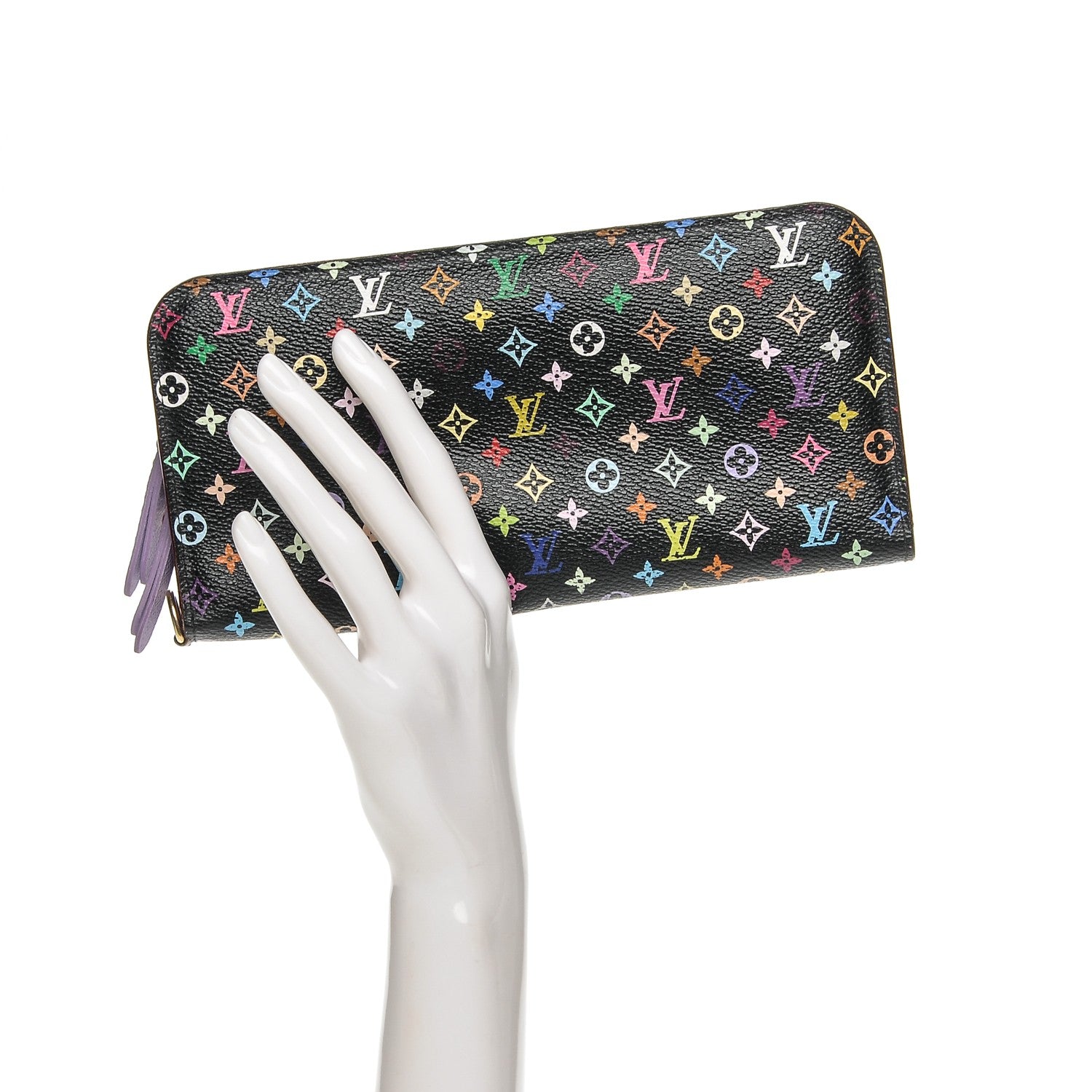 Louis Vuitton Monogram Multicolor Insolite Wallet Black Violet 2 of 6