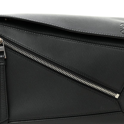 Loewe Diamond Embossed Calfskin Small Puzzle Bumbag Black 7 of 9