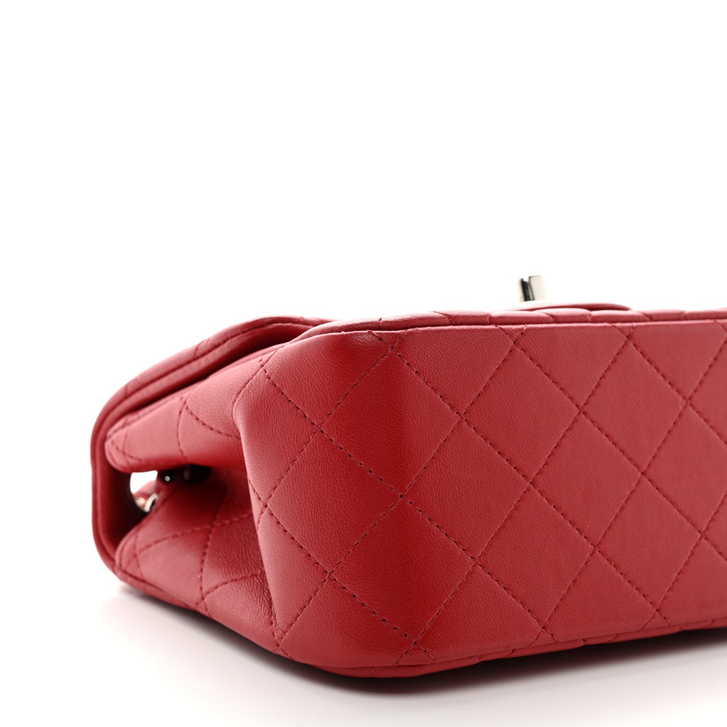 Chanel Lambskin Quilted Mini Square Flap Red 9 of 10