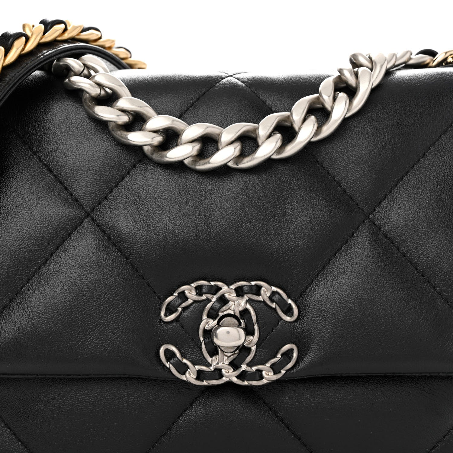Chanel Lambskin Quilted Medium Chanel 19 Flap Black 8 of 12