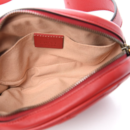 Gucci Calfskin Matelasse GG Marmont Belt Bag 85 34 Hibiscus Red 5 of 11