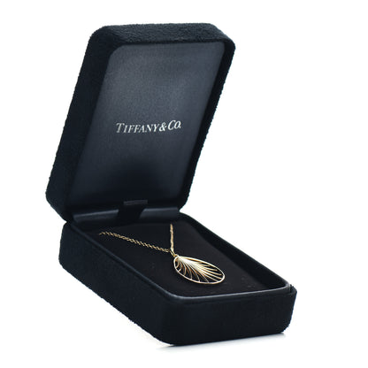 Tiffany 18K Yellow Gold Small Paloma Picasso Villa Paloma Palm Pendant Necklace 5 of 5