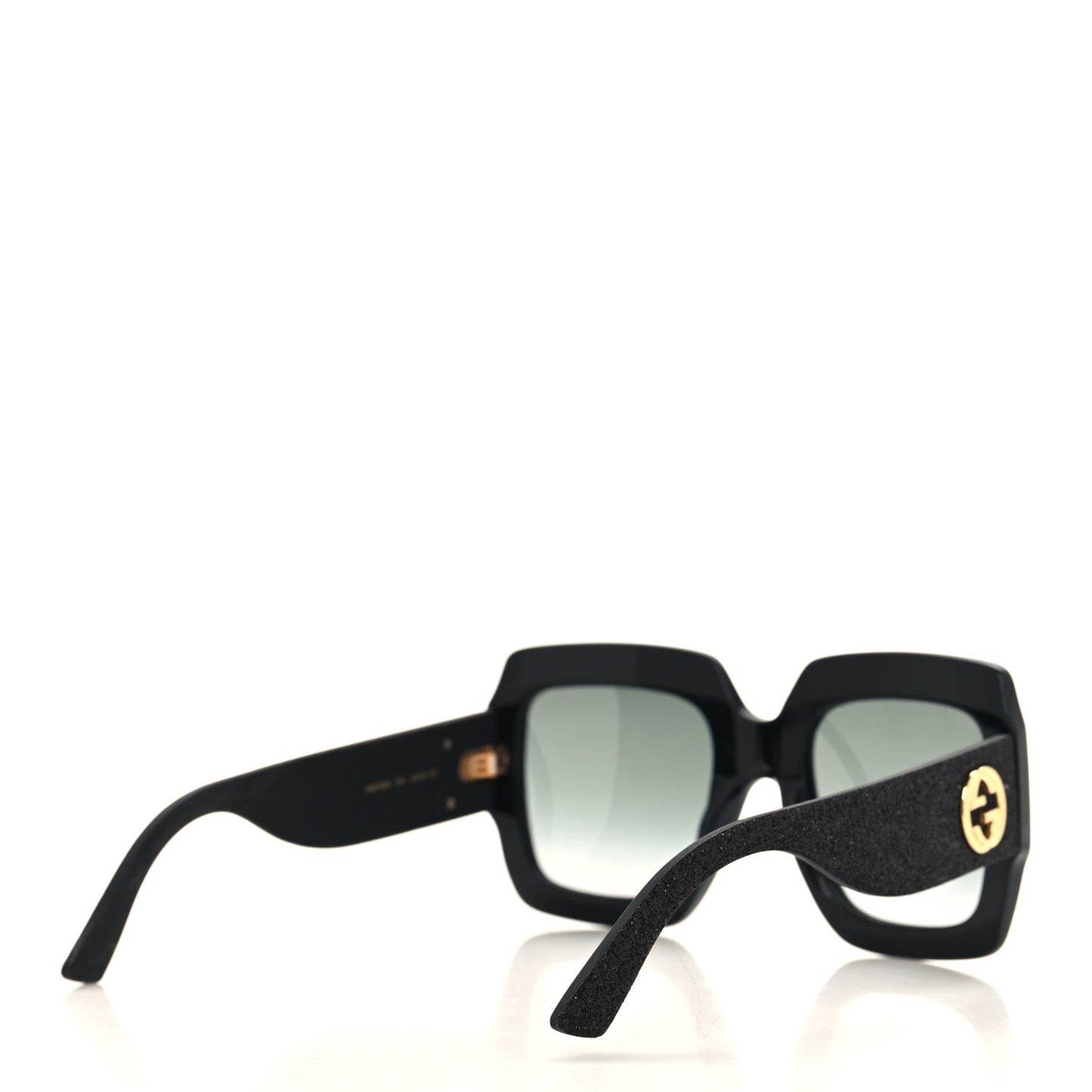 Square Frame GG0102S Sunglasses Glitter Black