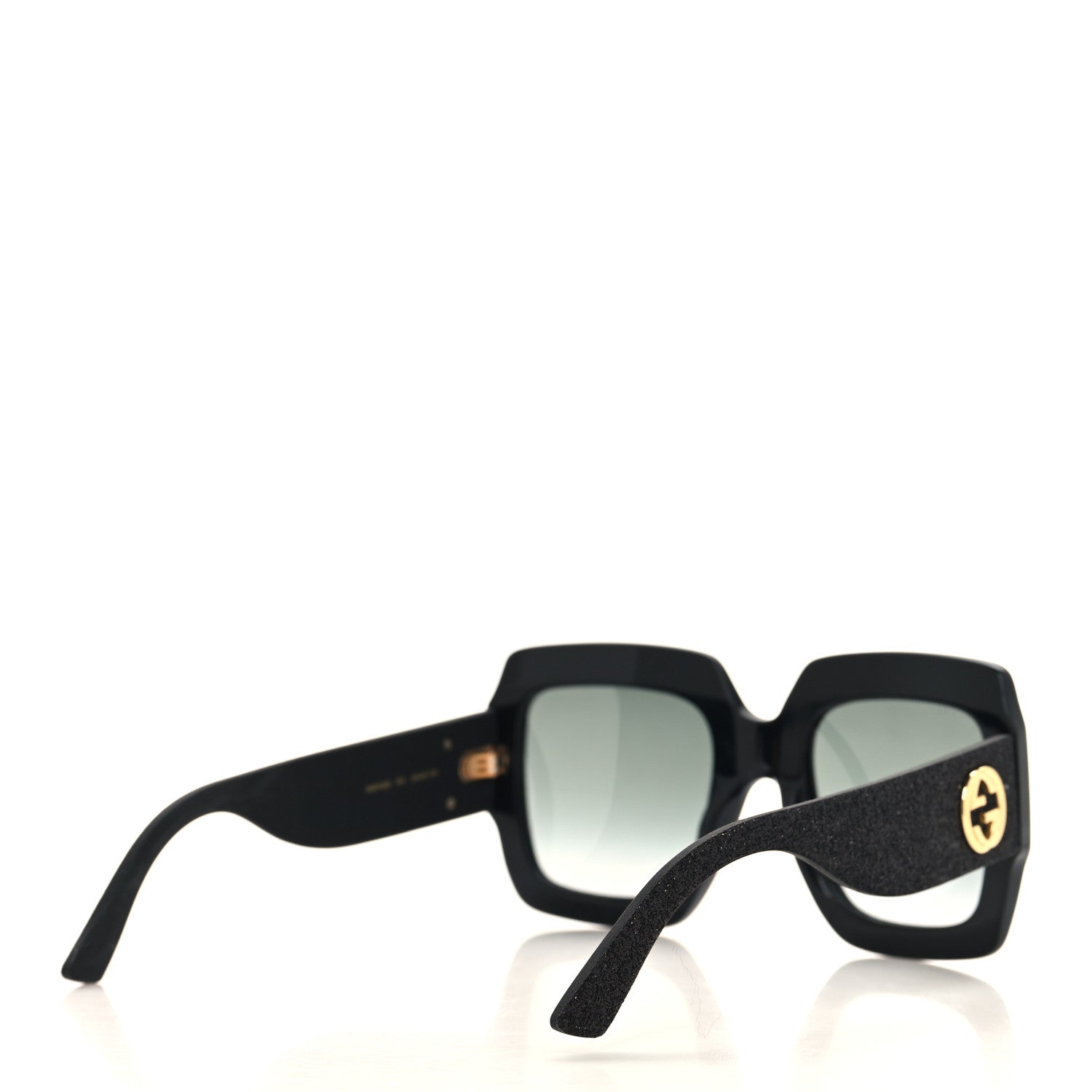 Gucci Square Frame GG0102S Sunglasses Glitter Black 4 of 8
