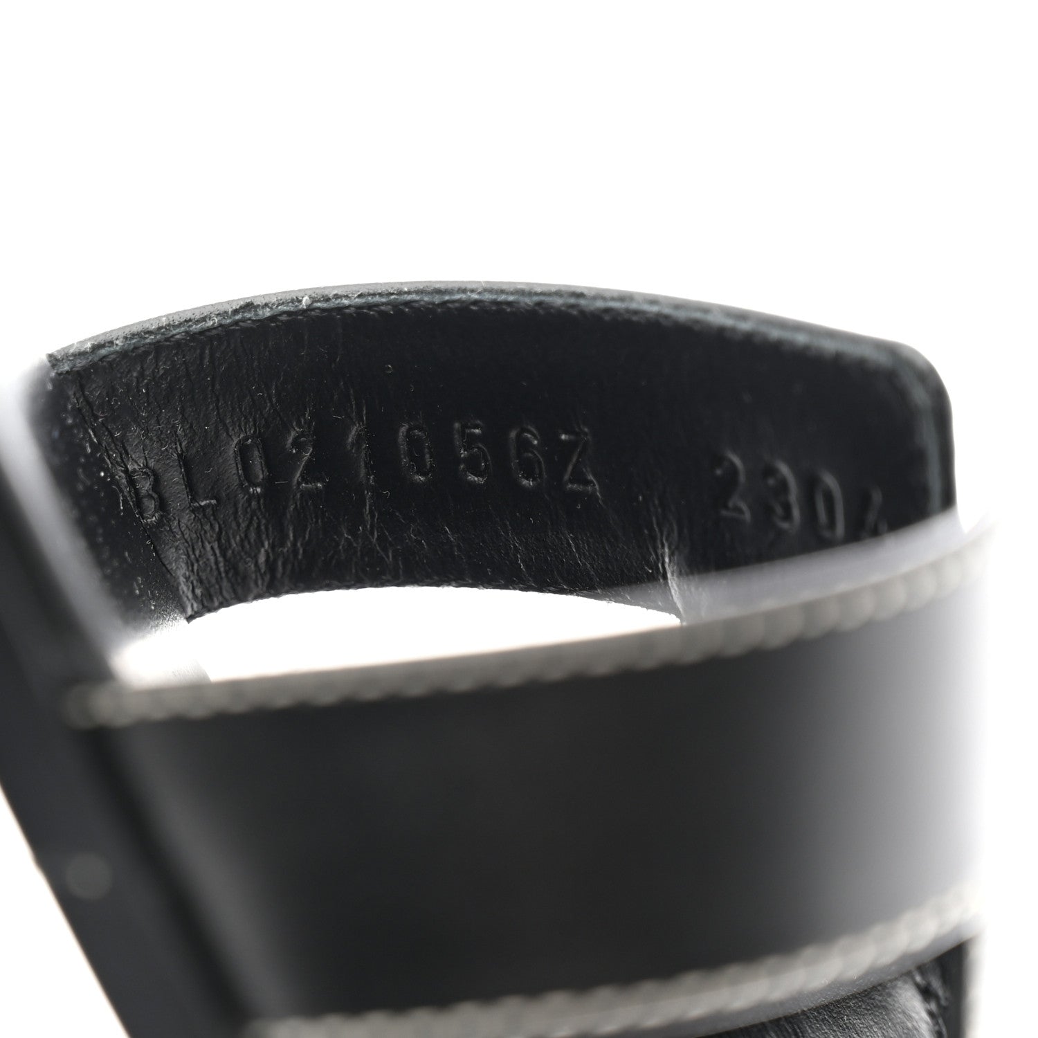 Hermes Box Calfskin Oran Sandals 36.5 Black 7 of 8
