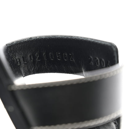 Hermes Box Calfskin Oran Sandals 36.5 Black 7 of 8
