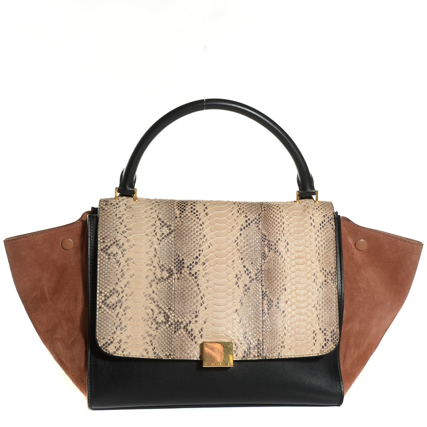 Python Suede Medium Trapeze Blush