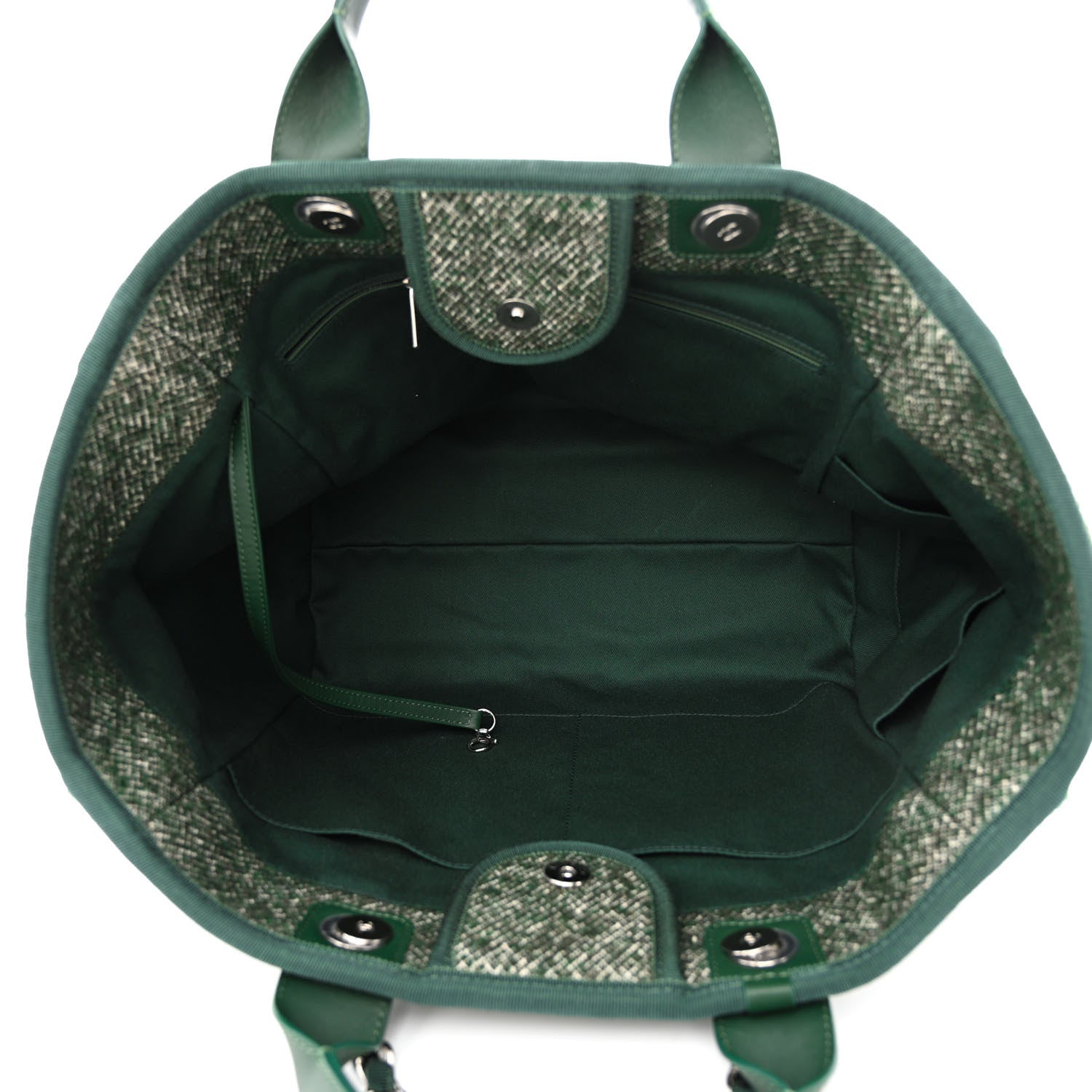 Chanel Mixed Fibers Calfskin Medium Deauville Tote Green 4 of 9
