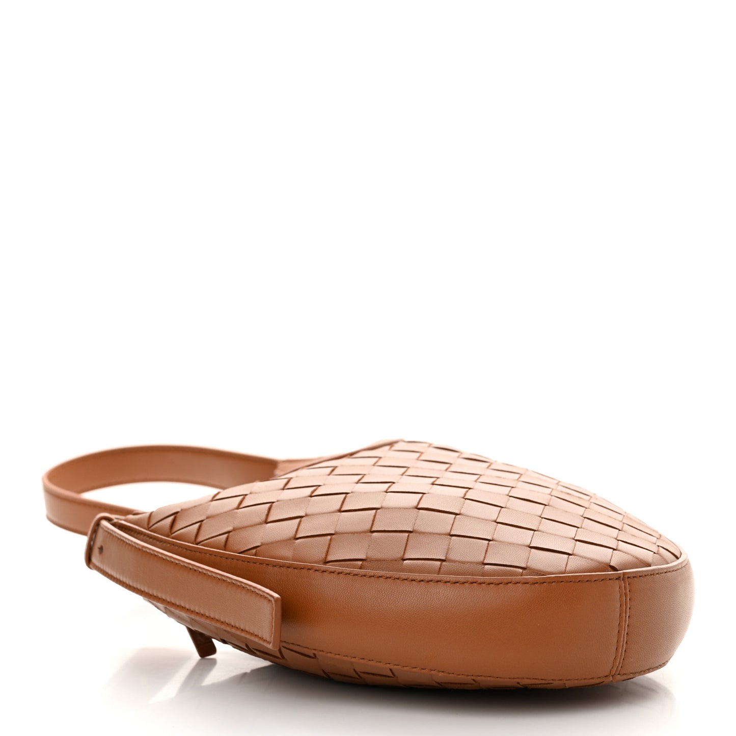 Nappa Intrecciato Small Drop Shoulder Bag Wood