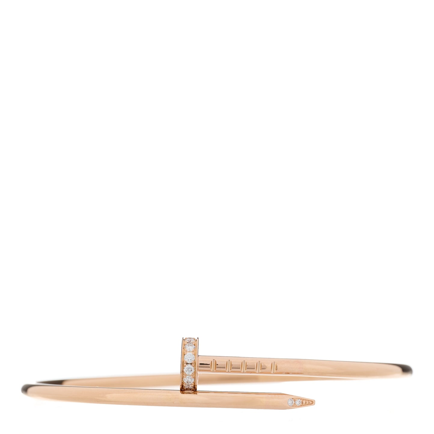 18K Pink Gold Diamond Small Juste Un Clou Bracelet 15