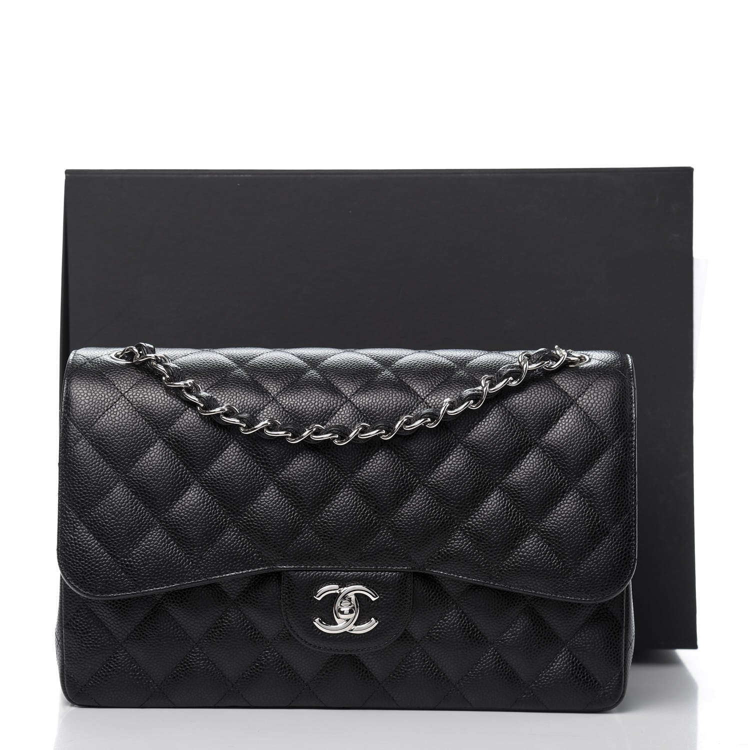 Chanel Caviar Quilted Jumbo Double Flap Black 11 of 11