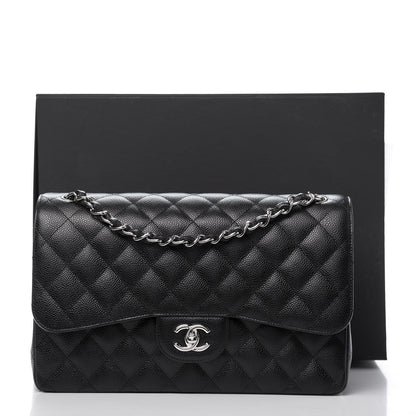 Chanel Caviar Quilted Jumbo Double Flap Black 11 of 11