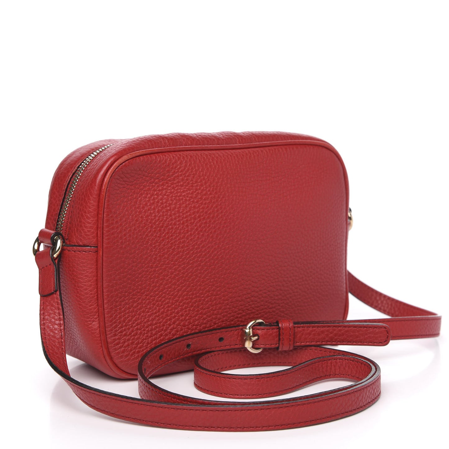 Pebbled Calfskin Small Soho Disco Bag Tabasco Red